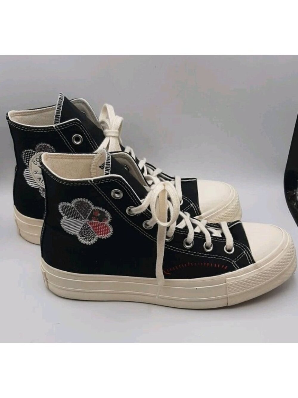 Converse Chuck Taylor All Star High Crafted Patchwork Size 9 Black Red Womens